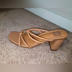 Dolce Vita Tan Strappy Block Heels